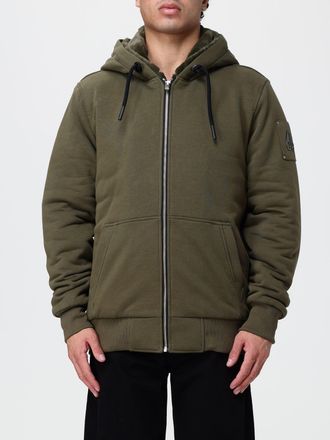Moose Knuckles Felpa in misto cotone con cappuccio, zip e tasca a marsupio