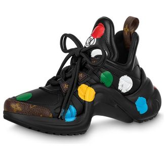 Louis Vuitton (WMNS) LOUIS VUITTON x YK Academy Archlight Sneakers Black with Colorful Dots 1AB9RS