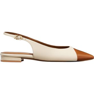Margaux Eyewear The Elise Cap-Toe in Cotton And Saddle Nappa at Nordstrom, Size 34.5