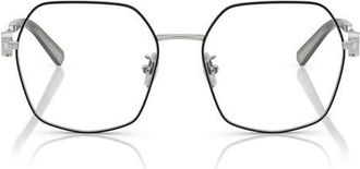 Tiffany & Co. 54mm Irregular Optical Glasses in Black Silver at Nordstrom