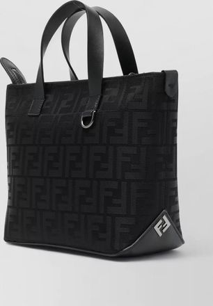 Fendi shopping tote nylon ff grace top handles