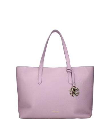 Roberto Cavalli Pink Leather Shoulder Womens Bag