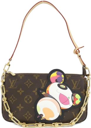 Louis Vuitton Brown Coated Canvas Pochette Pouch (Pre-Owned)