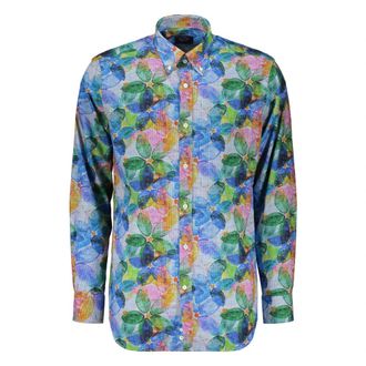 Paul & Shark Lange mouw katoenen shirt - Heren - Casual Overhemden - Veelkleurig - 4XL - Katoen - Overhemden