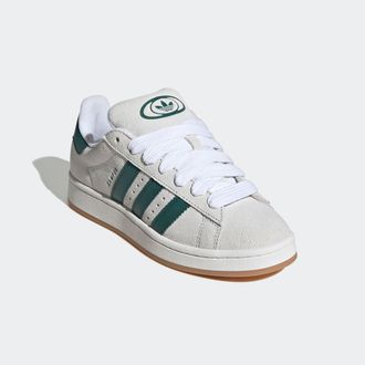 adidas Sneaker ADIDAS ORIGINALS CAMPUS 00S, Damen, Gr. 40,5, weiss (crystal wei&szlig;, core wei&szlig;, collegiate gr&uuml;n), Leder, Synthetik, Schuhe Sneaker