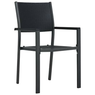 Berkfield Home Decorative 7 Piece Garden Dining Set Black