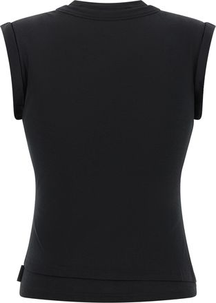 Alexander Wang Twisted Bust Layered Tank Top - Black