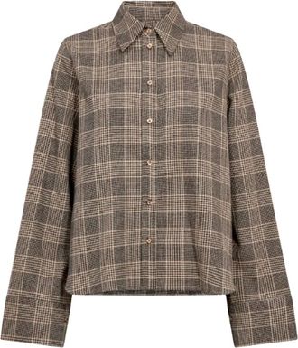 Mos Mosh Shirt - Dames - Overhemden - Bruin - M - Overhemden