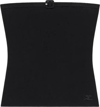Courr&egrave;ges Buckle Knit Bustier Top