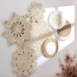 OEM Juego De 7 Adornos De Pared De Estilo Bohemio - Para Sal&oacute;n, Dormitorio U Oficina