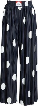 Dressed in Lala Total Knockout Pliss&eacute; Dot Pants in Black Polka Dot at Nordstrom, Size Xx-Large