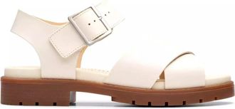 Clarks Stijlvolle damessandaal - off white - Dames - Sandalen - Beige - 35 1/2 EU - Schoenen