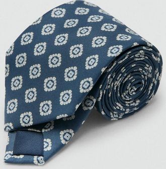 Mango Cravatta 100% seta stampa navy - Uomo - Taglia unica - MANGO MAN