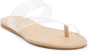 Stuart Weitzman Remy Toe Strap Sandal in Clear Adobe at Nordstrom Rack, Size 9.5