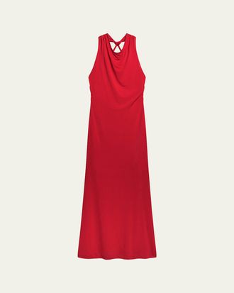 Helmut Lang Open-Back Knot Maxi Dress