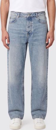 Ami Jeans wide leg in denim stretch a vita media con design a cinque tasche