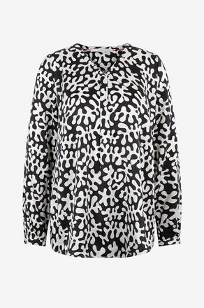 Herzen&rsquo;s Angelegenheit Lange Bluse aus Seide Black Vanilla