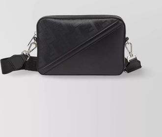 Fendi leather diagonal camera case shoulder bag