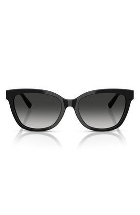 Tiffany & Co. 55mm Gradient Cat Eye Sunglasses in Black /Grey Gradient at Nordstrom