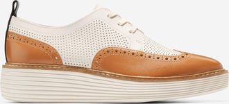 Cole Haan Womens &Oslash;riginal Grand Platform Wingtip Oxford Shoes - Brown Size 10.5