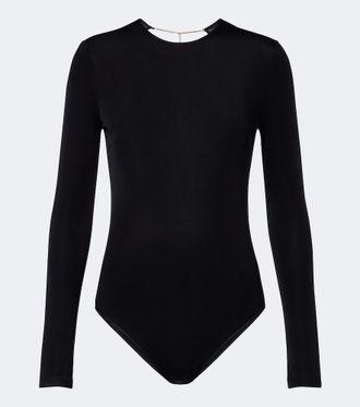 Saint Laurent Open-back jersey bodysuit