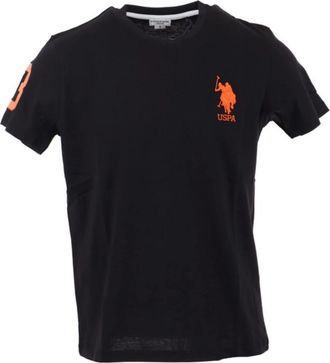 U.S.Polo Association Geborduurd Katoenen Poloshirt Zwart - Heren - T-shirts - Zwart - L - Katoen - Tops