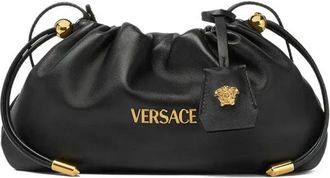 Versace Dames, Tassen, Zwart, Maat: ONE Size Leer