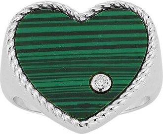 Glaze Jewelry Plated Silver Cz Ring