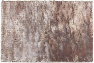 Vente-Unique Alfombra shaggy ultra suave DOLCE - Poli&eacute;ster - Topo - 200x290 cm