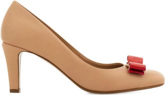 Ferragamo 70mm Vara Bow pumps - Beige