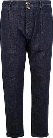 Jacob Cohen Henry Cropped Slim-Fit Jeans - Heren - Slim Fit Jeans - Blauw - W33 - Katoen - Jeans