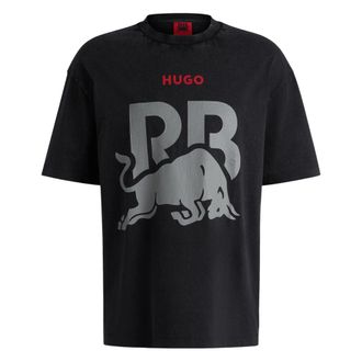 HUGO BOSS Hugo Unisex volwassen RB F1 Racing Grafisch T-Shirt met opdruk (Zwart)