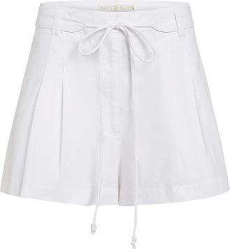 Marie Oliver Shorts Lander con pieghe - Bianco