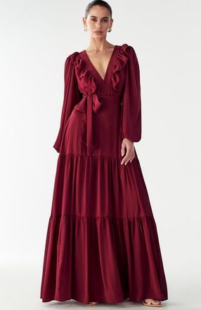 Willa Allie Maxi Dress in Burgundy at Nordstrom, Size 10