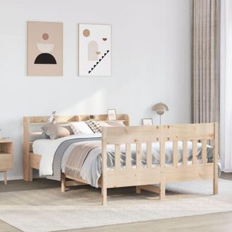 vidaXL Vidaxl - Estructura De Cama Sin Colch&oacute;n Madera Maciza De Pino 120x190 Cm