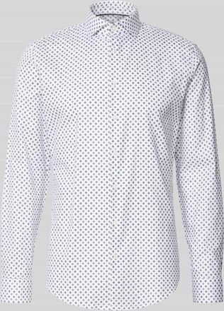 Jake*s Slim Fit Business-Hemd mit Haifischkragen in Weiss, Größe 37/38