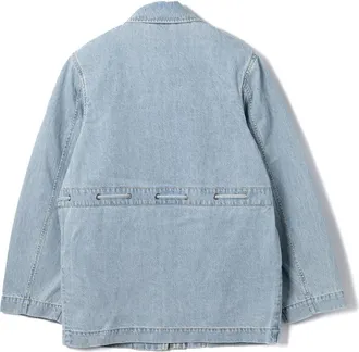 Rotate Laced Organic Cotton Denim Jacket - Blue