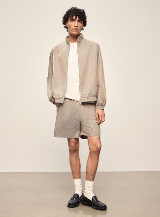 Les Deux Mens Smith moir&eacute; weave short