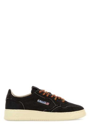 Autry Dark Brown Calf Hair Medalist Sneakers