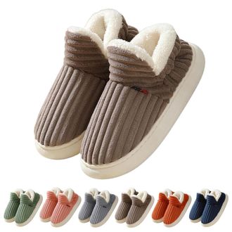 Generic Womens Plush Cloud Slippers,Winter Slipper For Women Men,Cozy Fleece-Lined House Shoes Non-Slip Warm Slippers Memory Foam Outdoor Indoor Slip on Bedro