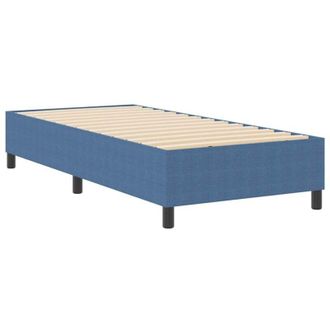 vidaXL Cama Tipo Box Spring Azul 80 X 200 Cm Telas De Pana Vidaxl