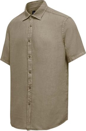 Bomboogie Camicia in Lino Regular Fit - - Shirts - Uomo - Beige - 2XL