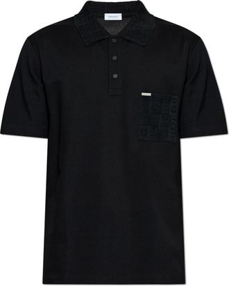 Ferragamo Polo met Zak - Heren - Polos - Zwart - S - Katoen - Tops