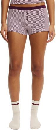 Cotton On Womens Dreamy Soft Boyshort in Maggie Stripe Pink Kiss at Nordstrom, Size X-Large