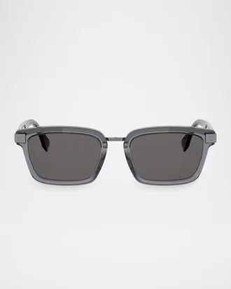 Fendi Men & apos;s Fendi Sky Rectangular Acetate Sunglasses