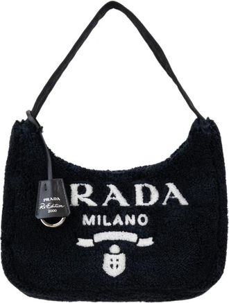 Prada Stijlvolle Handtas met Ritssluiting - Dames - Schoudertassen - Zwart - ONE Size - Tassen