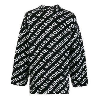 Balenciaga World Food Programme Allover Sweater Black 612957T15651070