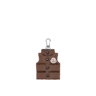 Moncler Moncler Down Vest Shape Key Ring, Men, Brown, Size: One Size