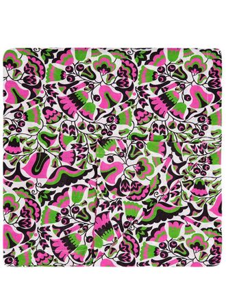 La DoubleJ Tulip print cocktail napkin - unisex - Linen/Flax - 180x180 - Pink