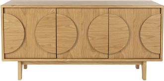 Zuiver Massivholz Design Sideboard Groove 3-türig, Eiche Natural